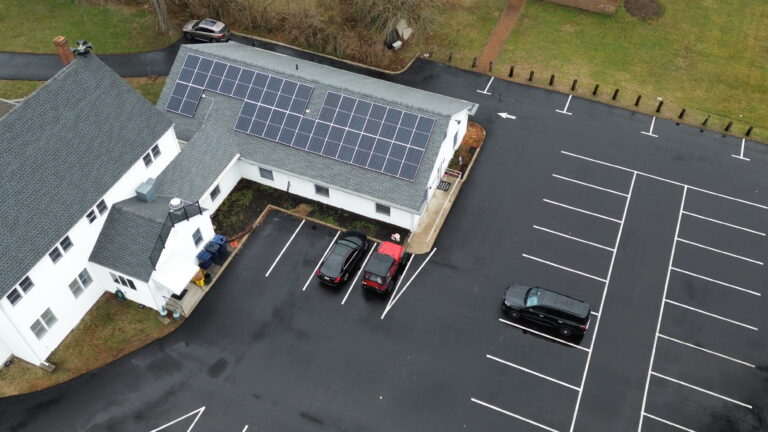 Thumbnail of the rooftop solar array at Slackwood Presbyterian Church in Lawrence Township, New Jersey