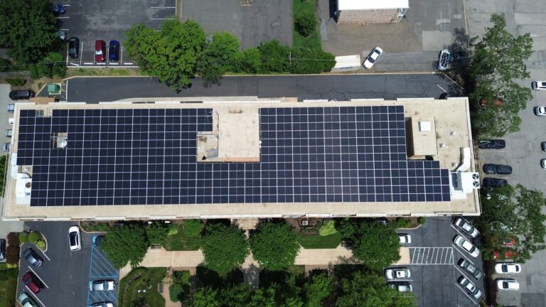 Thumbnail of the elevated solar array on the Haddon Heights Senior Citizen Housing high rise in Haddon Heights, New Jersey